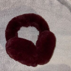 Plush Burgundy Earmuffs